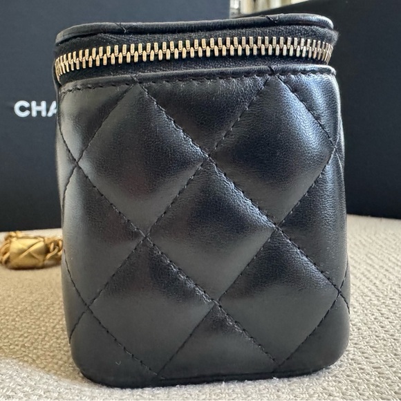 Chanel Black Quilted Vanity Case with Gold Hardware - Picture 4 of 16